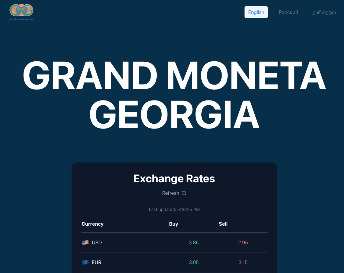 Проект Grand Moneta Georgia